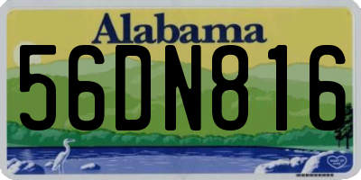 AL license plate 56DN816