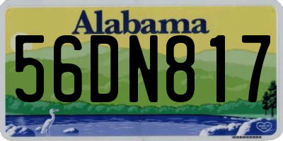 AL license plate 56DN817