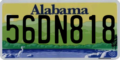 AL license plate 56DN818