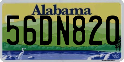 AL license plate 56DN820