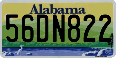 AL license plate 56DN822