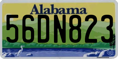 AL license plate 56DN823