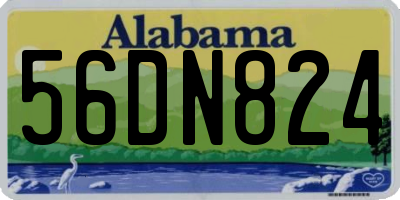 AL license plate 56DN824