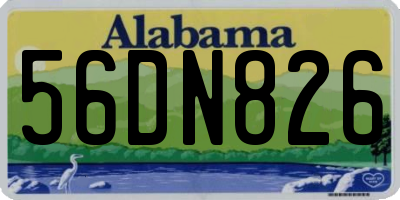 AL license plate 56DN826