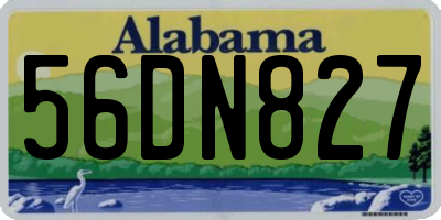 AL license plate 56DN827