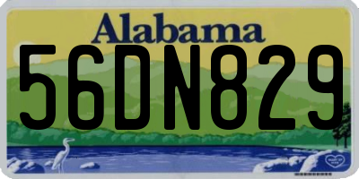 AL license plate 56DN829