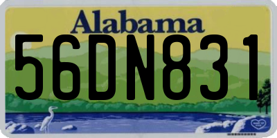 AL license plate 56DN831