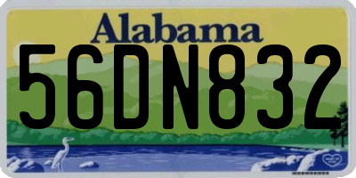 AL license plate 56DN832