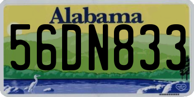 AL license plate 56DN833