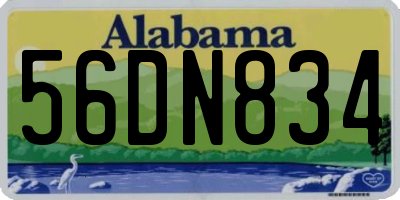 AL license plate 56DN834