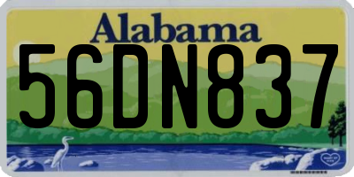 AL license plate 56DN837