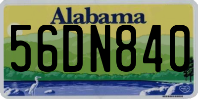 AL license plate 56DN840