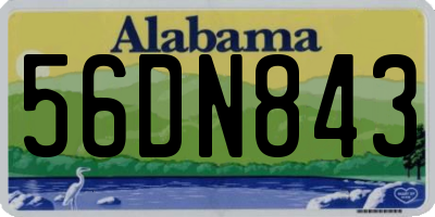 AL license plate 56DN843