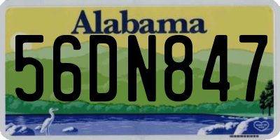 AL license plate 56DN847