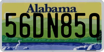 AL license plate 56DN850