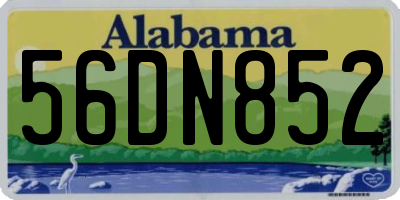 AL license plate 56DN852