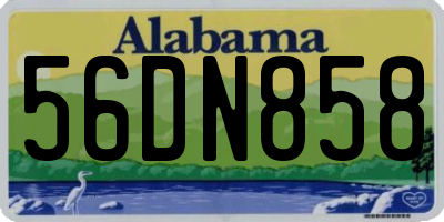AL license plate 56DN858