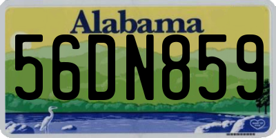 AL license plate 56DN859