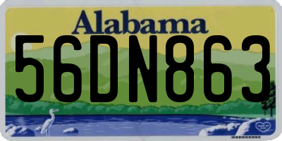 AL license plate 56DN863