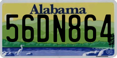 AL license plate 56DN864