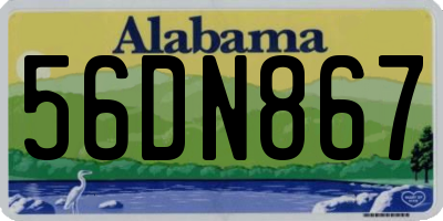 AL license plate 56DN867