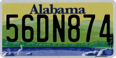 AL license plate 56DN874