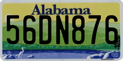 AL license plate 56DN876