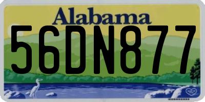 AL license plate 56DN877