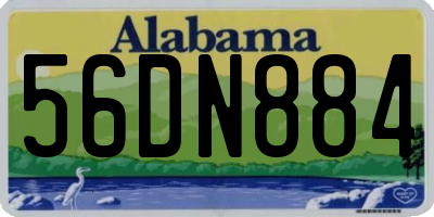 AL license plate 56DN884