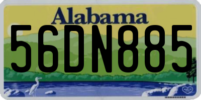 AL license plate 56DN885