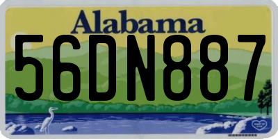 AL license plate 56DN887