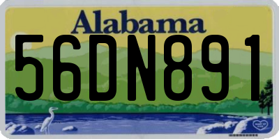 AL license plate 56DN891