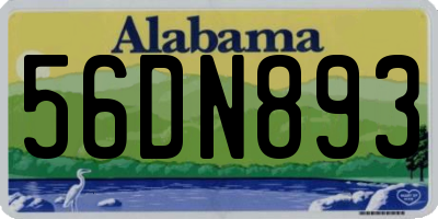 AL license plate 56DN893