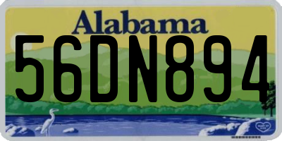 AL license plate 56DN894