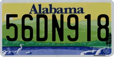 AL license plate 56DN918