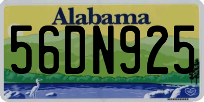 AL license plate 56DN925