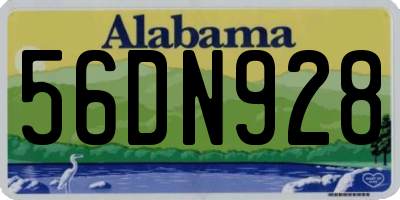 AL license plate 56DN928