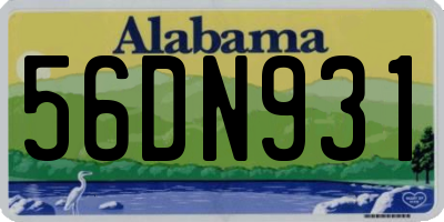 AL license plate 56DN931