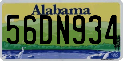 AL license plate 56DN934