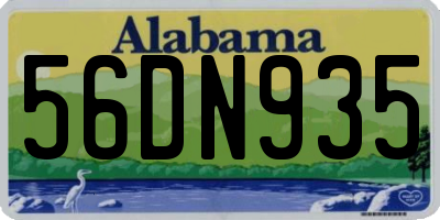 AL license plate 56DN935