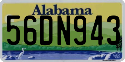 AL license plate 56DN943