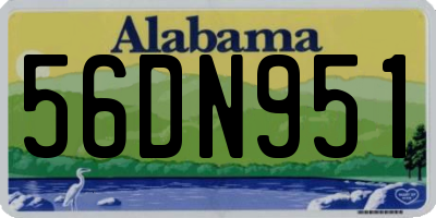 AL license plate 56DN951