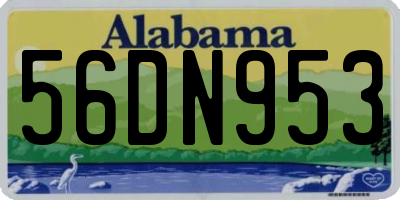 AL license plate 56DN953
