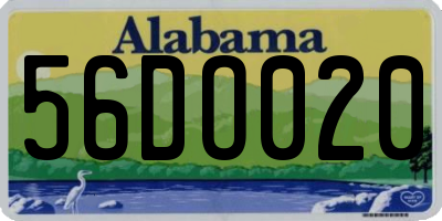 AL license plate 56DO020