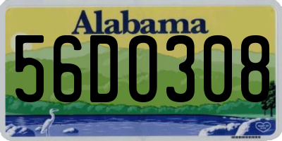 AL license plate 56DO308