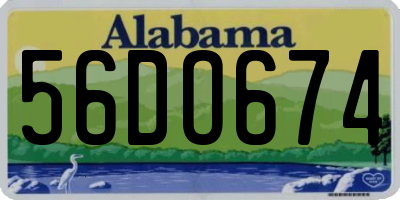 AL license plate 56DO674