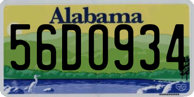 AL license plate 56DO934