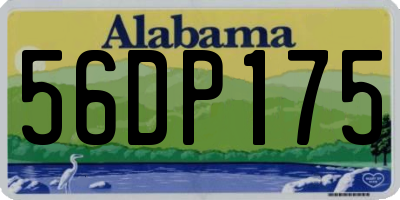 AL license plate 56DP175