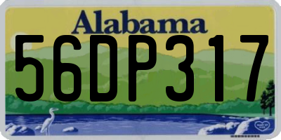 AL license plate 56DP317