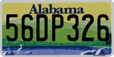AL license plate 56DP326
